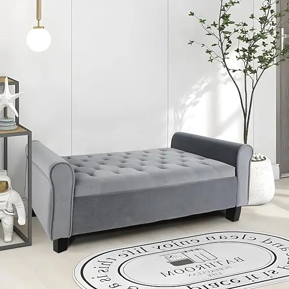 Storage Ottoman Bench with Arms