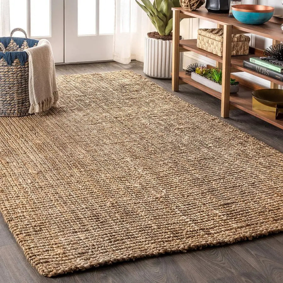 Hand‑Woven Natural Area Rug – 3x5 Indoor Accent Rug