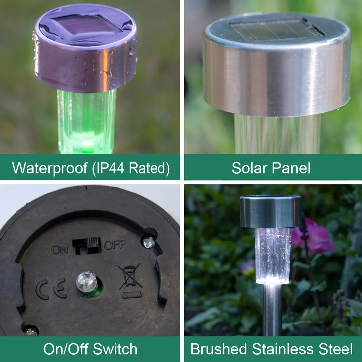 Solar Outdoor Lights, Waterproof