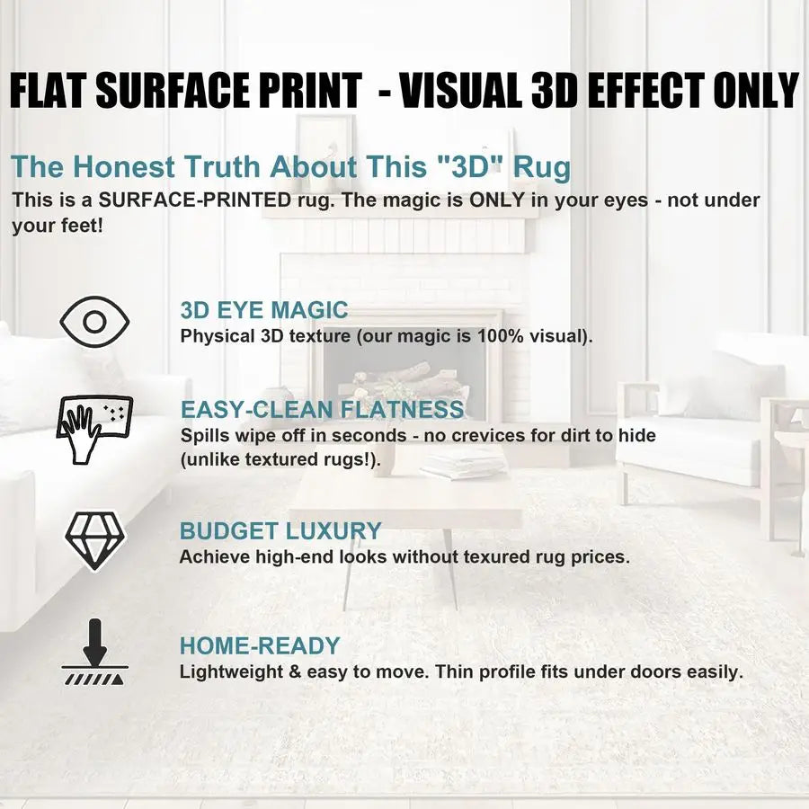 8x10 Area Rug, Machine Washable with NonSlip Backing