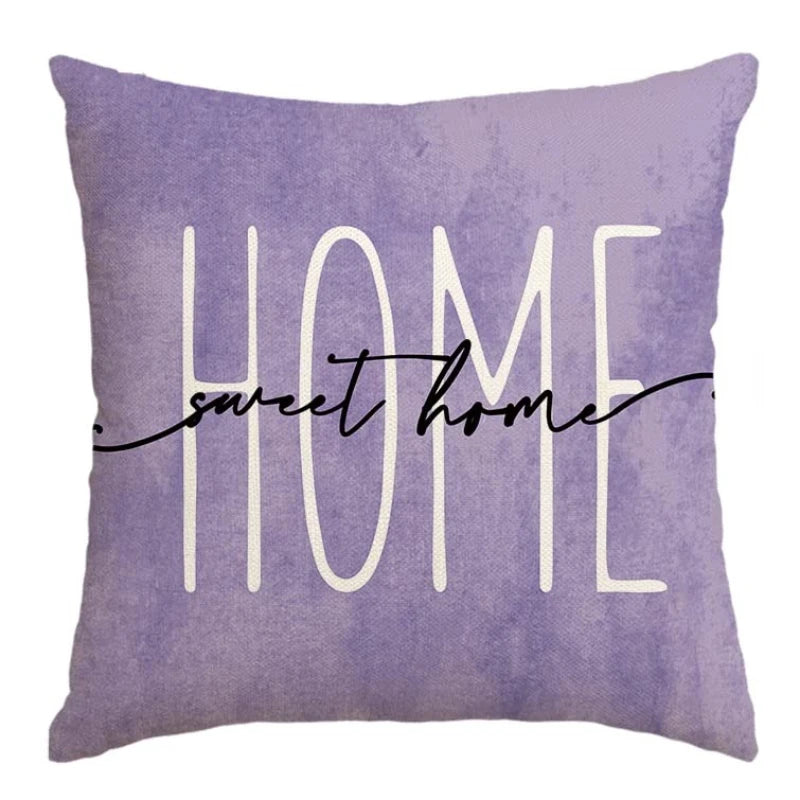 Lavender Home Sweet Home Pillow Covers