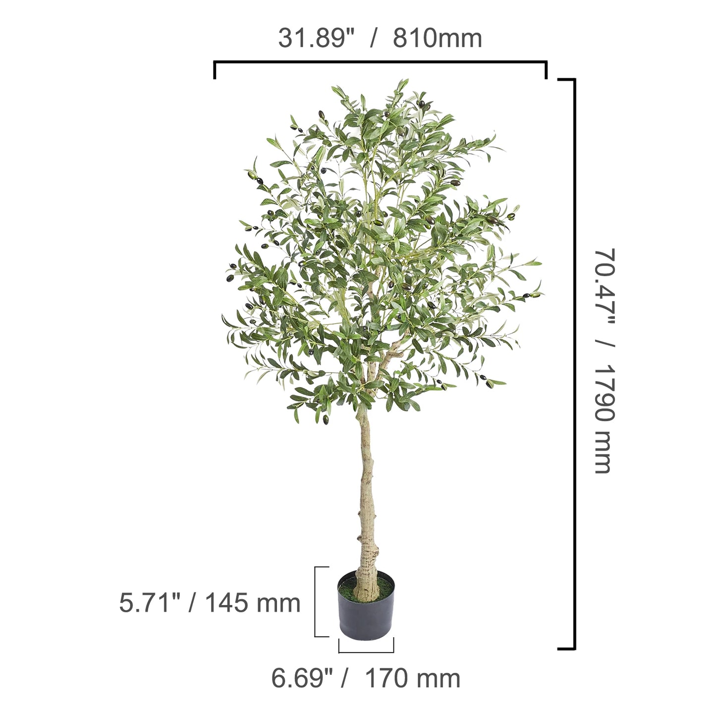 Artificial Olive Tree 4/5/6FT Tall Faux Plant for Home