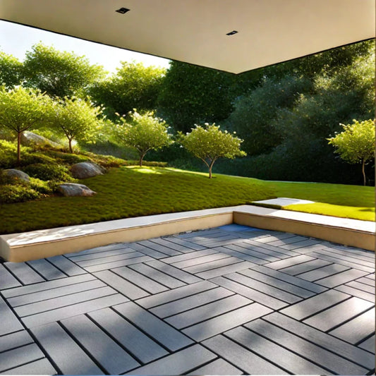 54‑Pack Interlocking Plastic Deck Tiles – 12" x 12" Waterproof Outdoor Flooring for Patios, Balconies & Walkways