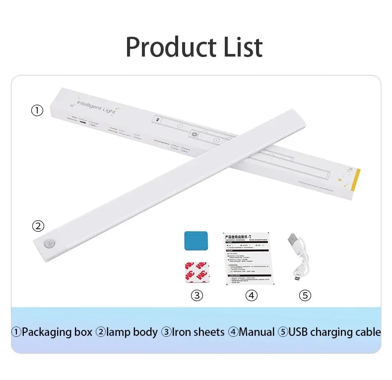 LED Motion Sensor Bar Light for Kitchen, Closet