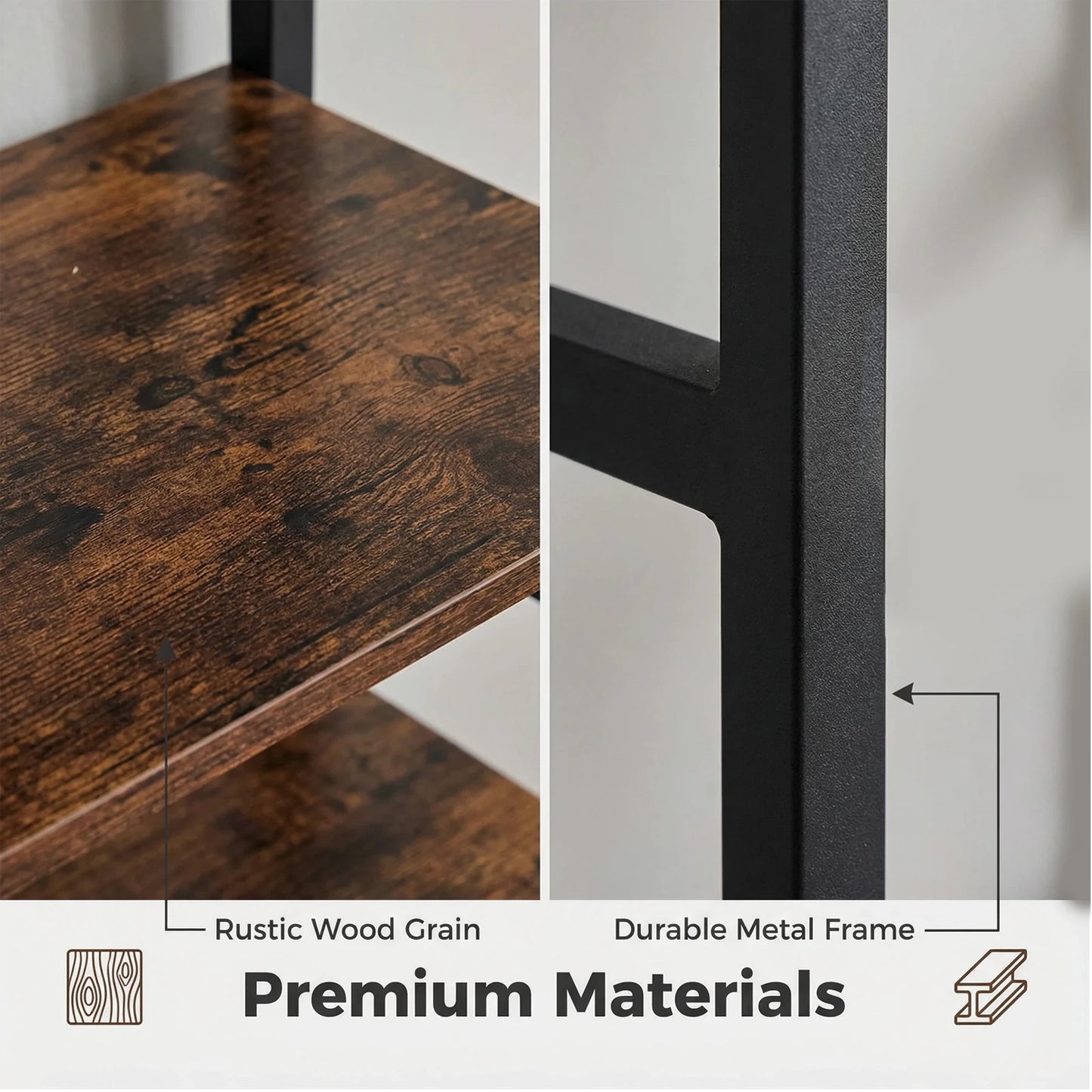 Modern Tall Storage Bookshelf | Multi-Tier Display Case & Corner Organizer