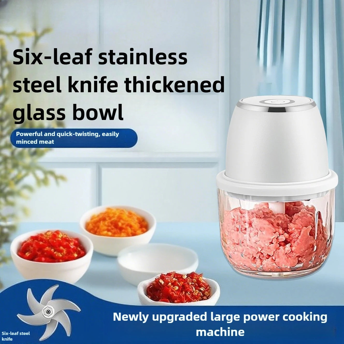 350ML Electric Food Processor – USB Meat Grinder, Garlic Masher & Multi‑Function Veggie Chopper
