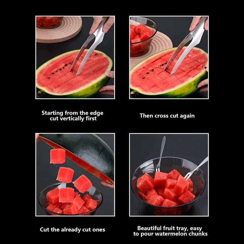 Stainless Steel Watermelon Chopper – Durable Fruit Cutter for Easy Serving at Parties & Family Gatherings