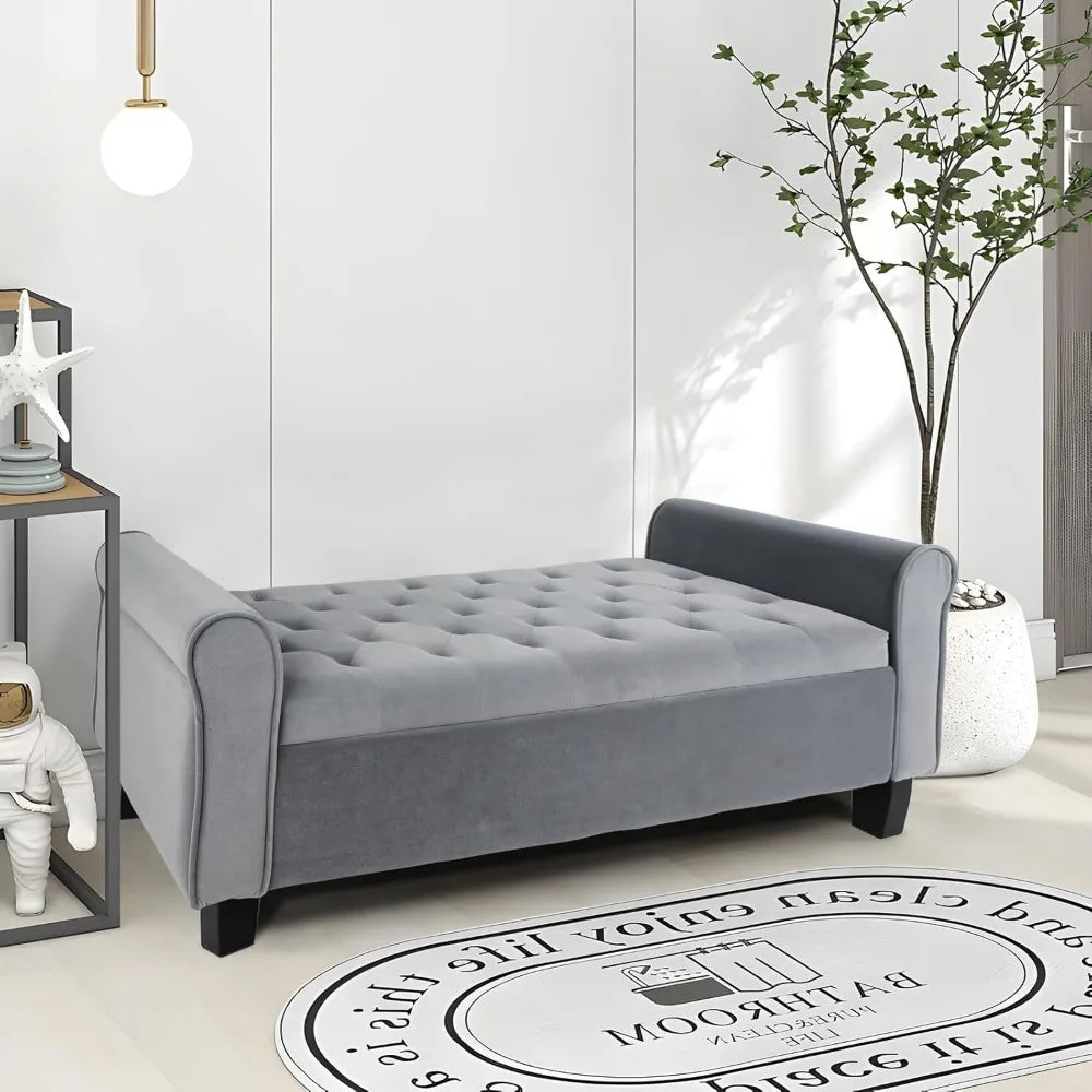 Storage Ottoman Bench with Arms