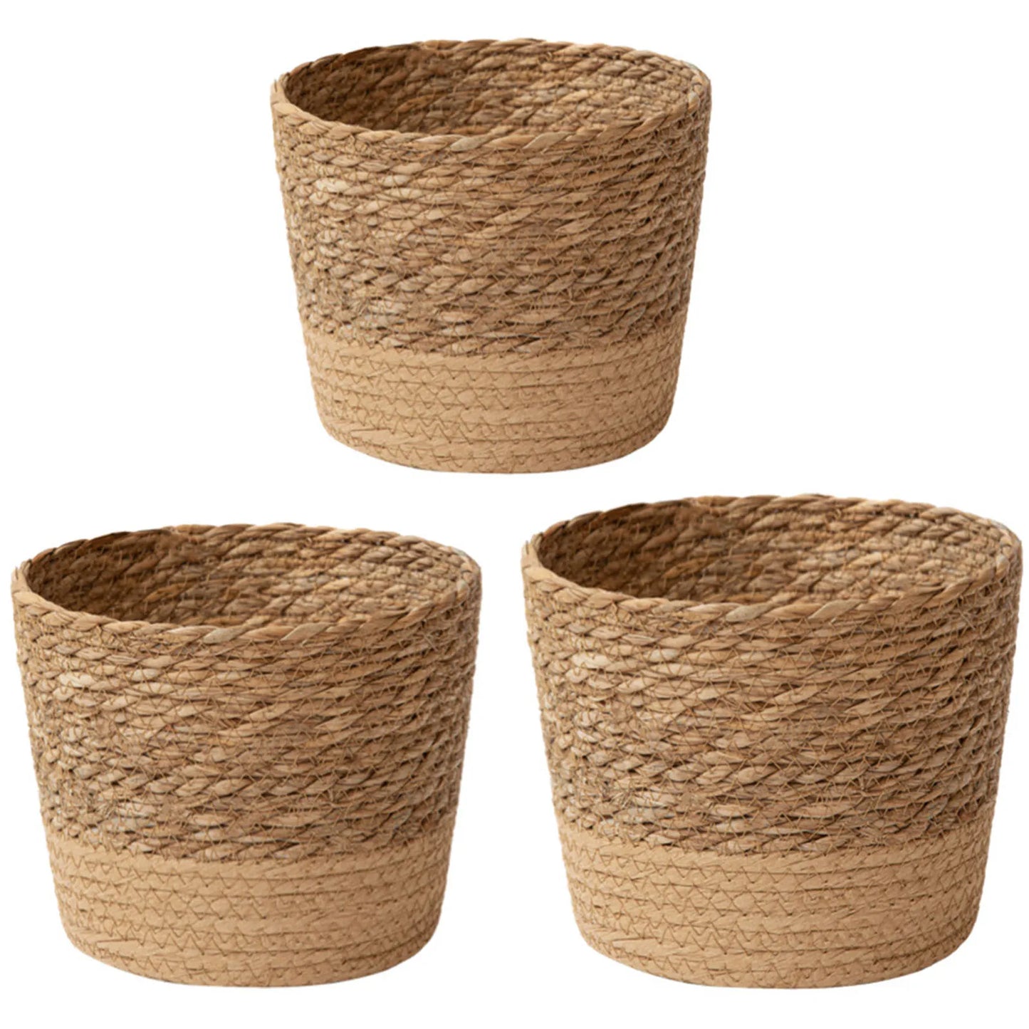 Boho Woven Plant Basket | Natural Wicker Indoor Pot Cover