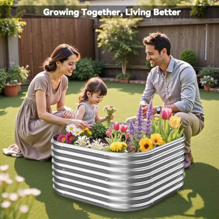 4 Pack 2x2 FT Raised Galvanized Garden Bed