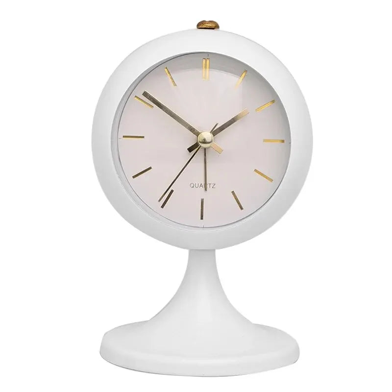Minimalist Matte Metal Alarm Clock – Luminous Bedside Timepiece