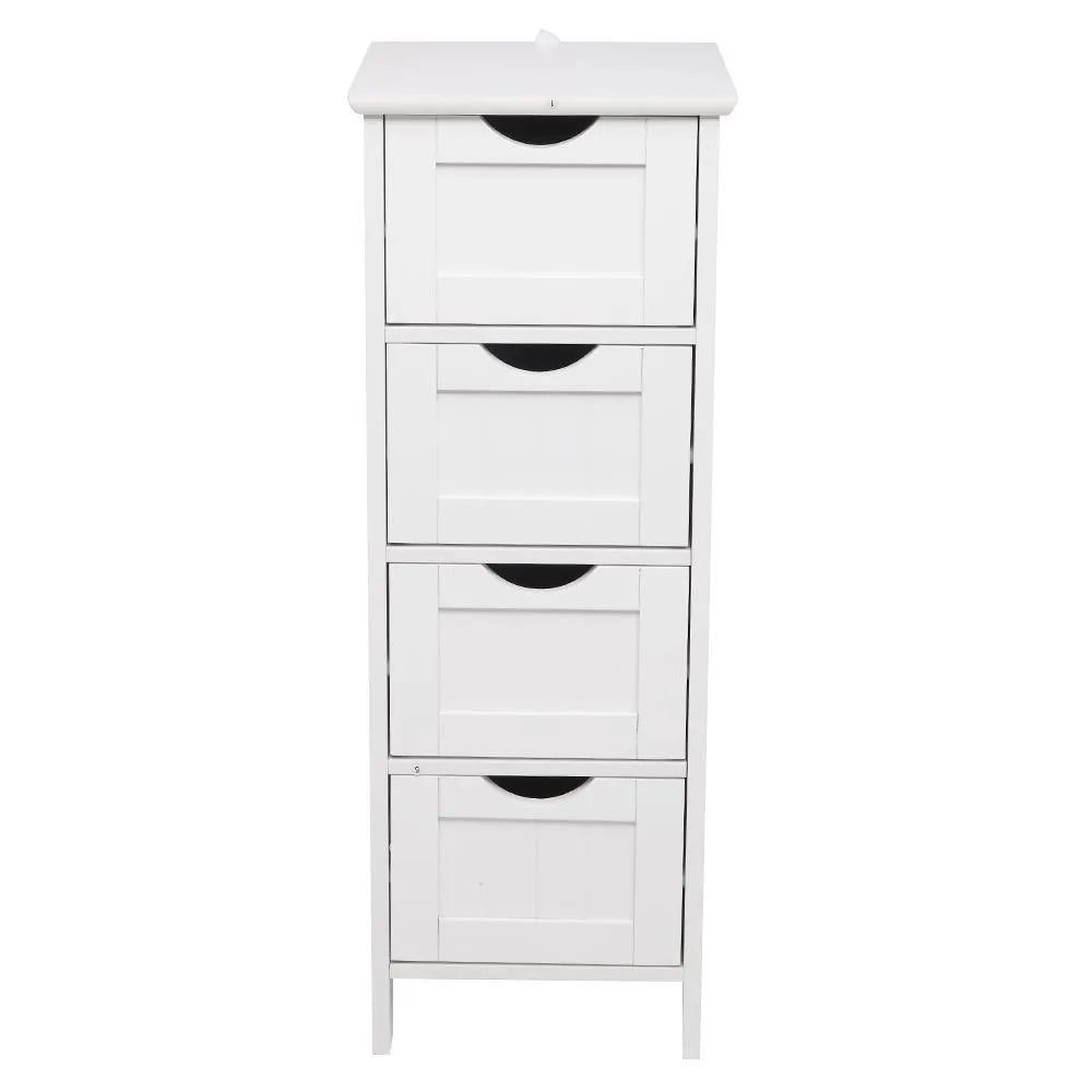 4-Drawer Bathroom Floor Cabinet Storage Organizer Free Standing