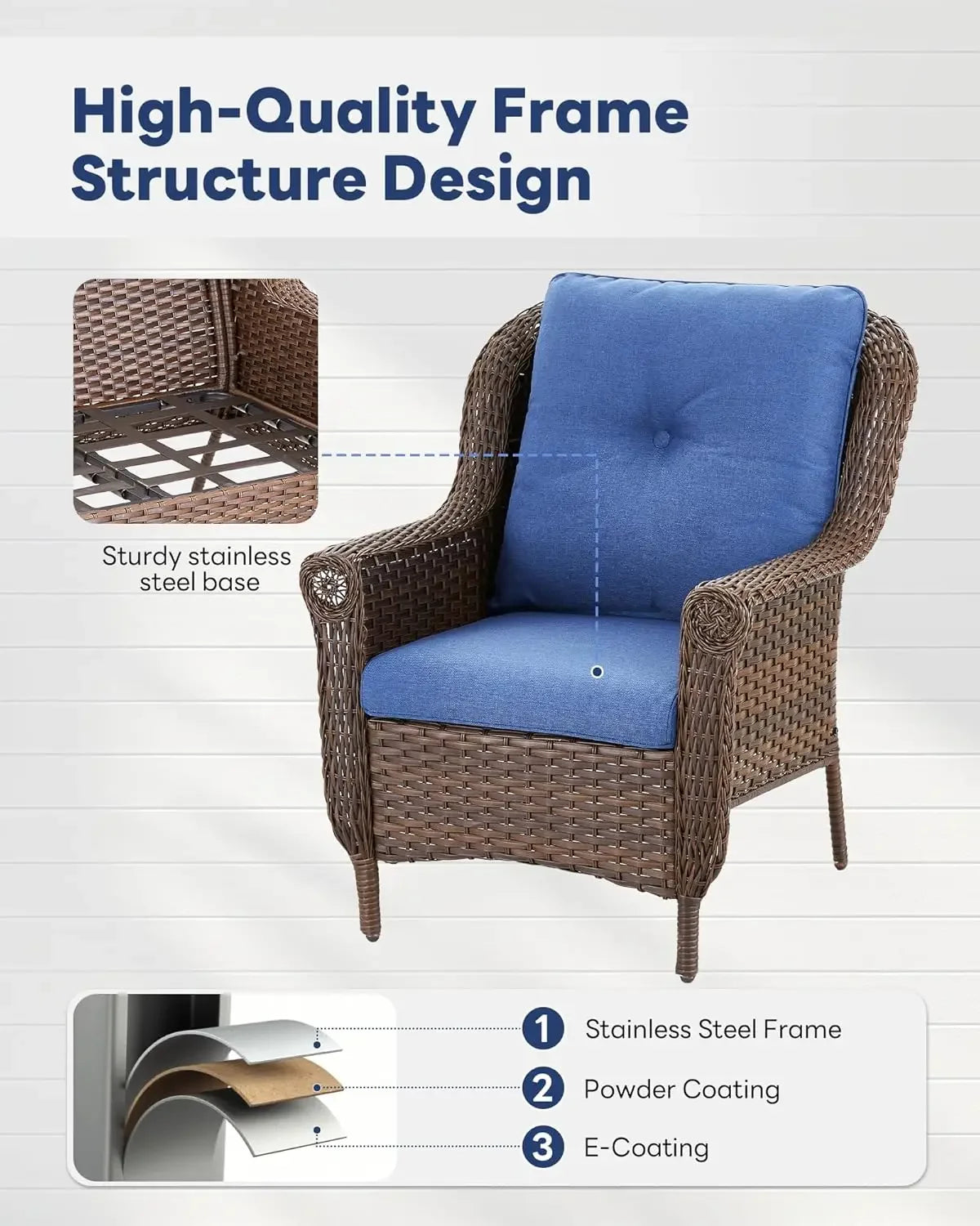 Outdoor Wicker Chair- Set of 2