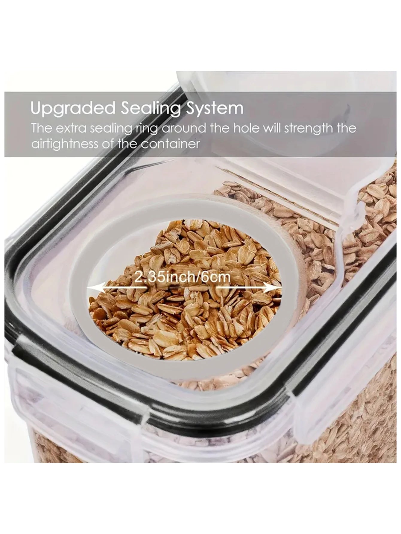 4pcs- 4L Large Food Storage Containers With Lids, Airtight