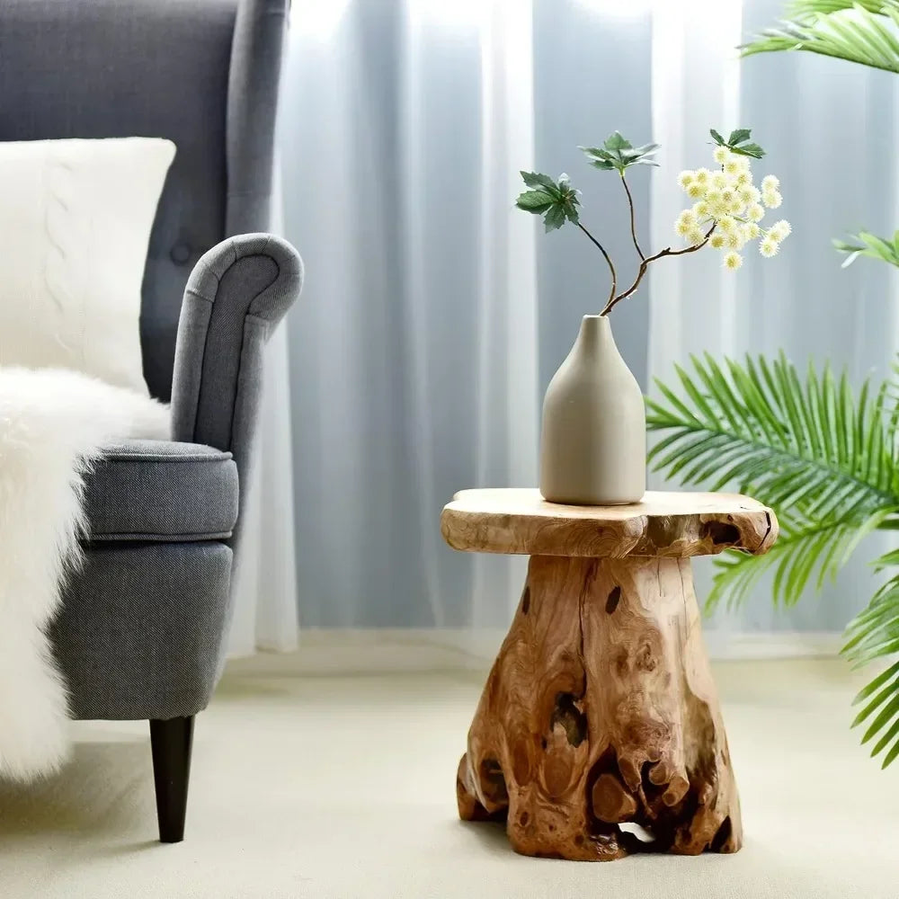 14" Cedar Stump Table – Natural Wood Stool for Rustic & Lodge Décor