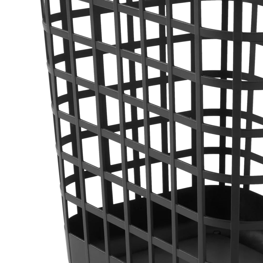 Rolling Laundry Hamper - Black Plastic Storage Bin Open Top Portable with Casters Easy Clean Durable for Home or Dorm Room