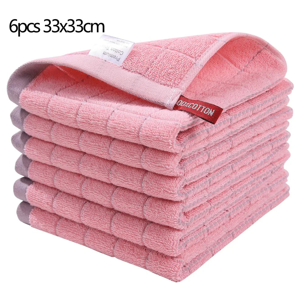 4/6pcs 100% Cottton Kitchen Towels, Absorbent Dishcloth, Ultra Soft