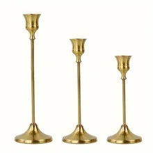 Vintage Taper Silhouette Candle Sticks – Set of 3 in Copper or Gold
