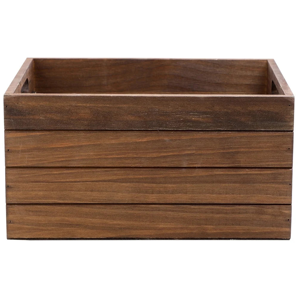 Wood Storage Crate with Chalkboard Label, with Cut-out Handles