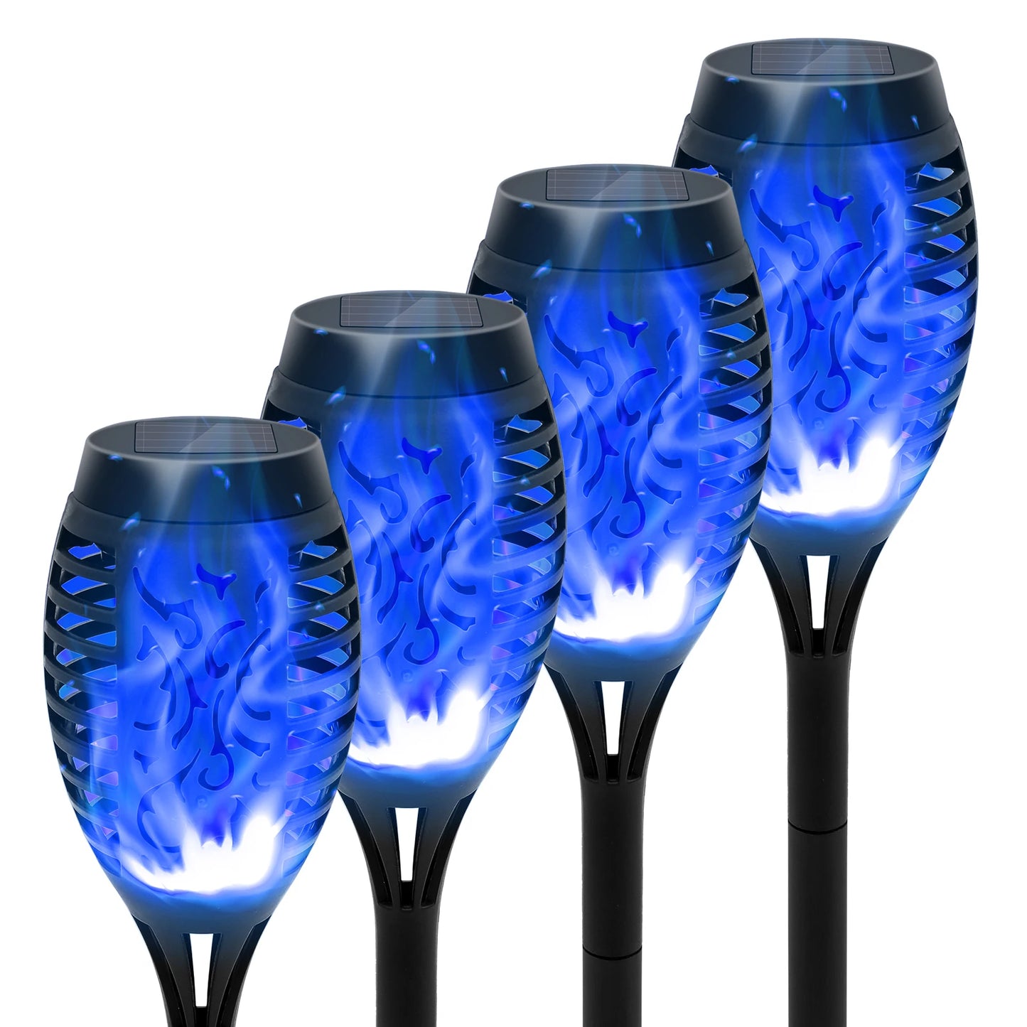 Solar Flame Torch Lights – LED Flickering Outdoor Pathway Lamps (4/6/8/12 Pack)