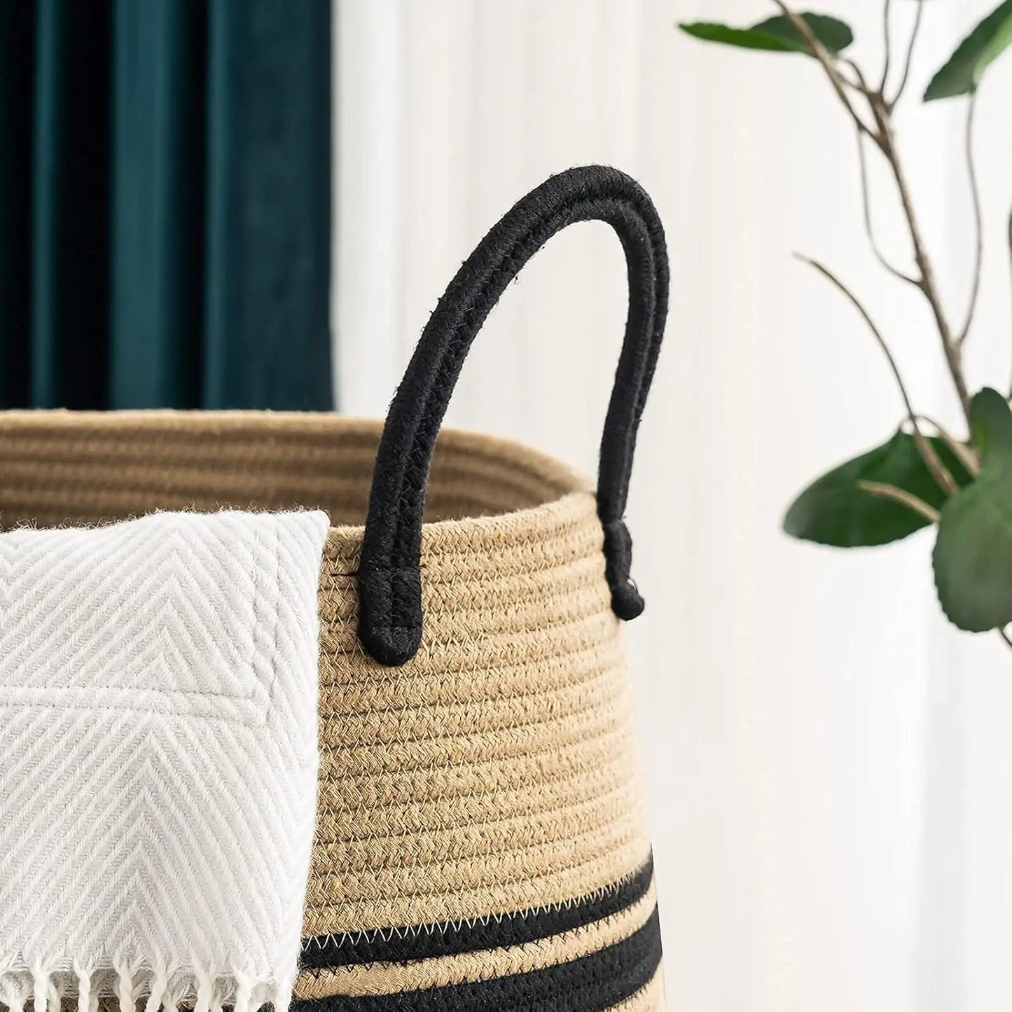 Collapsible Laundry Basket, Capacity with Sturdy Handle for Clothes and Blanket Storage
