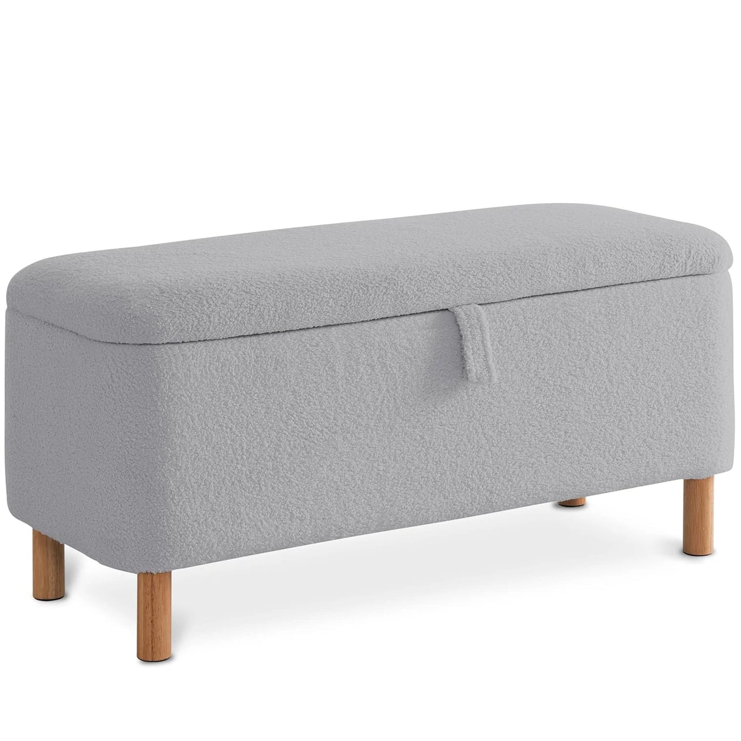 39.5" Storage Ottoman Bench – Upholstered Entryway or Bedroom Bench with Hidden Compartment