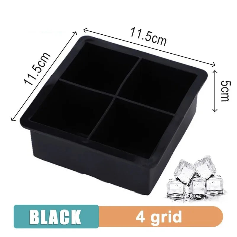 Premium Silicone Ice Cube Tray – Food‑Grade Square Mold Available in 4/6/8/15/160 Cubes