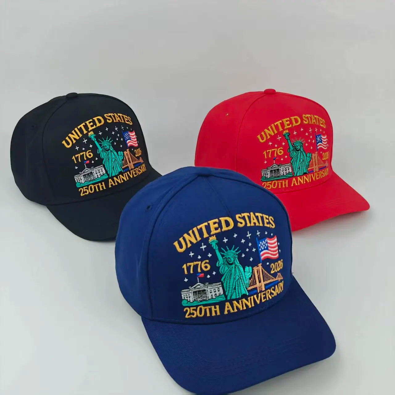 US 250th Anniversary Cap Adjustable Retro Washed Patriotic Baseball Cap US 250th Anniversary Tribute Hat for Men and Women