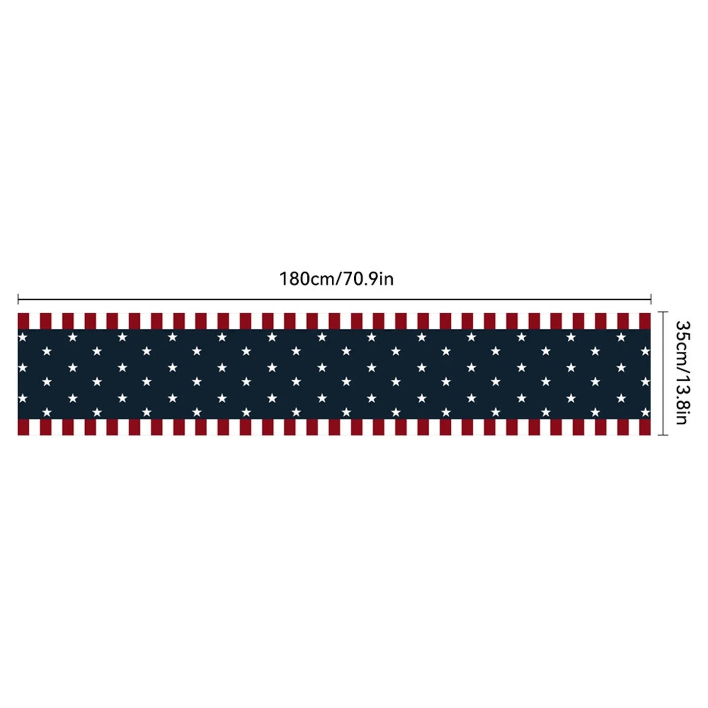 American Flag Table Runner – 4th of July Patriotic Table Décor for Independence Day