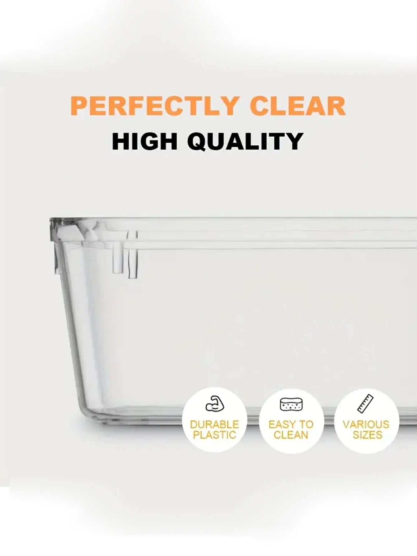 44-Piece Multi Use Clear Tray Organizers