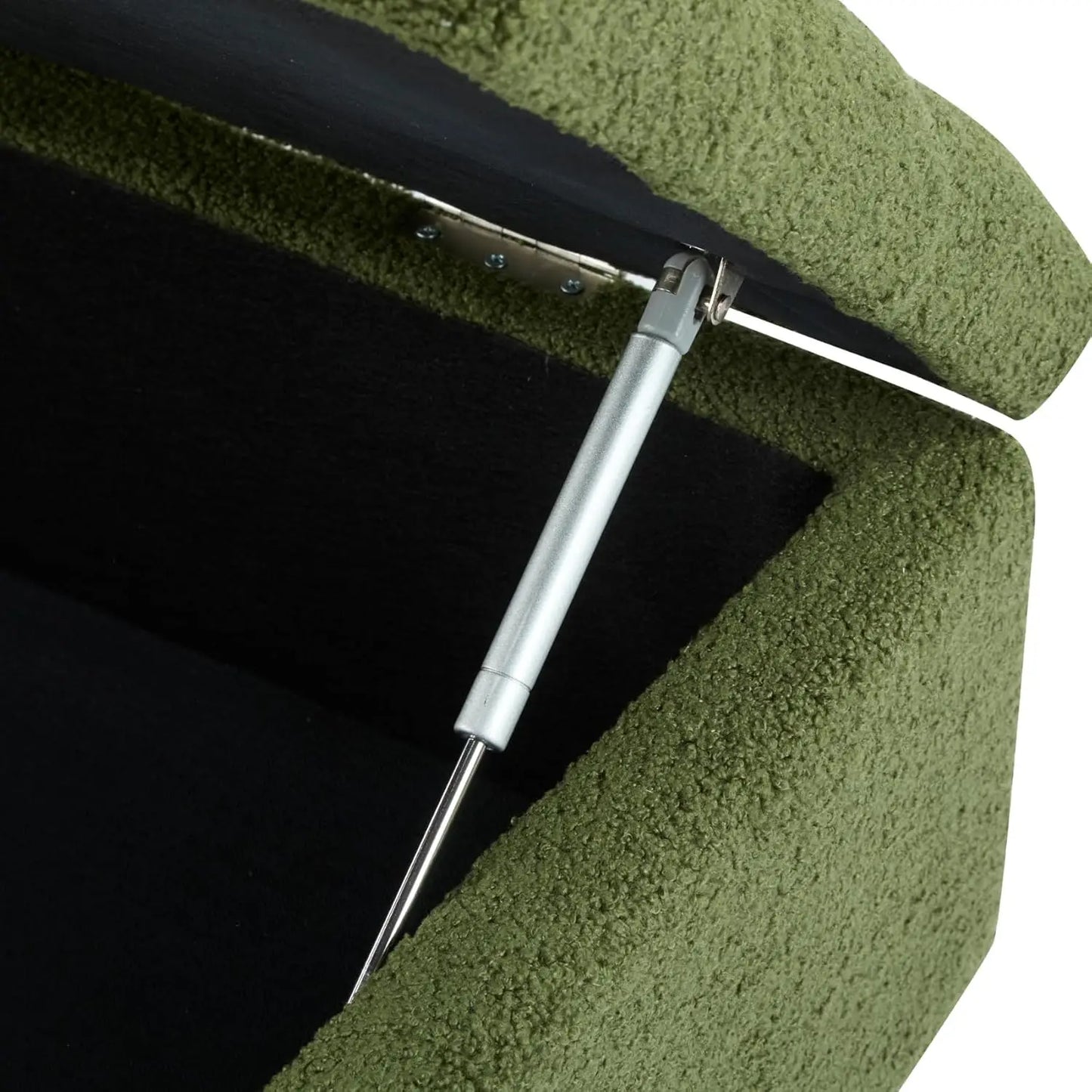 51.2'' Green Ottoman, Upholstered Bench with Wood Legs