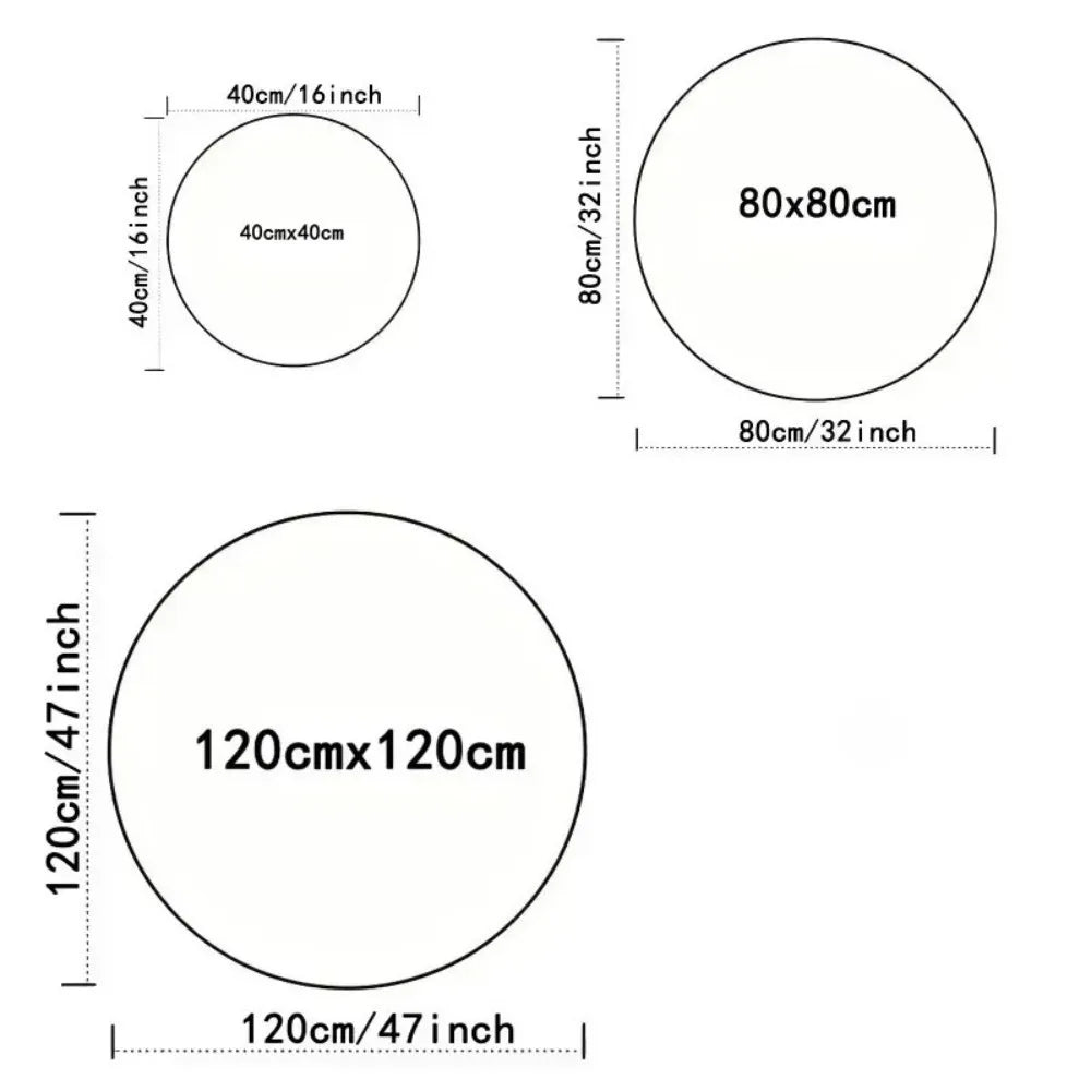 Boho Round Rug, Non Slip