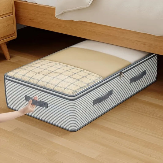 Large Capacity Clothes Storage Bag – Heavy‑Duty Non‑Woven Organizer with Clear Window for Comforters, Blankets & Bedding