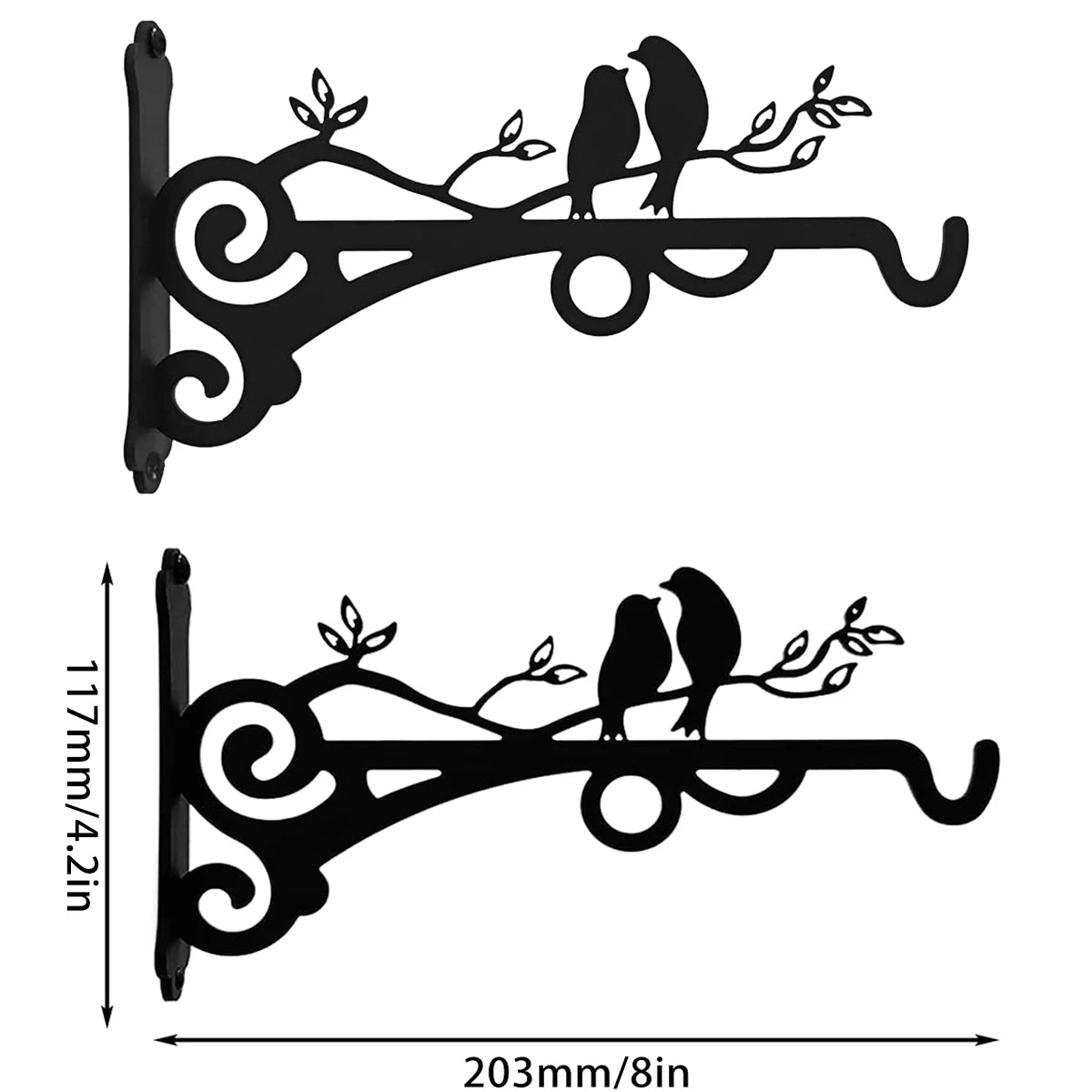 Flower Hanging Metal Hook with Bracket