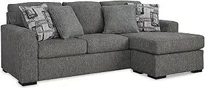 Signature Design by aAshley Gardiner sofa chaise with 4 accent pillows