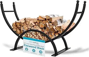 BIRDROCK HOME 50in Firewood Rack for Outdoor or Indoor Use