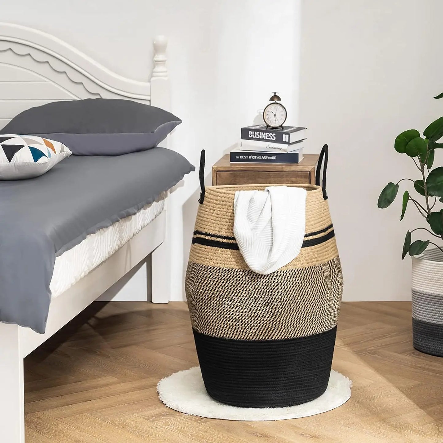 Collapsible Laundry Basket, Capacity with Sturdy Handle for Clothes and Blanket Storage