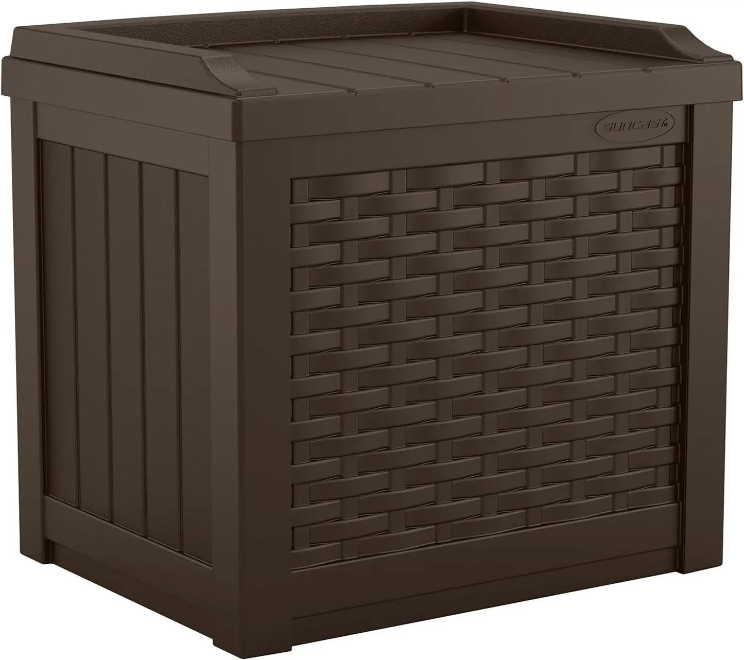 Java Resin Outdoor Storage Box, Weatherproof Patio Storage Bin Container for Seating/Storage