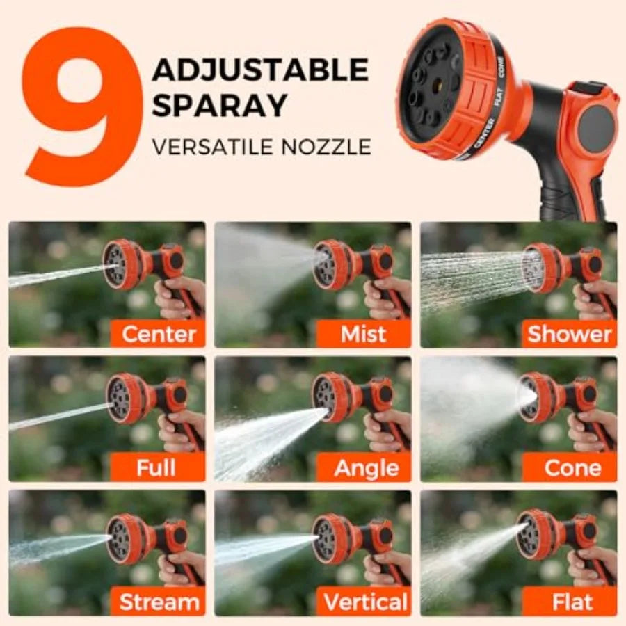 Heavy Duty Wall-Mounted Retractable Garden Hose Reel 90 Feet x 5/8 inch with 180 Swivel UV Resistant Automatic Slow Return