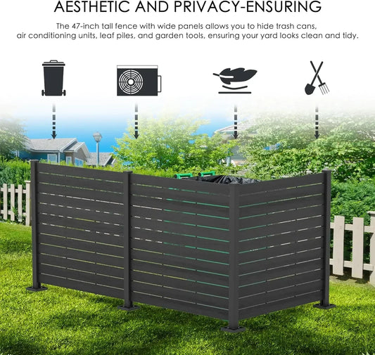 50" W x 48" H Outdoor Privacy Screens, Aluminum