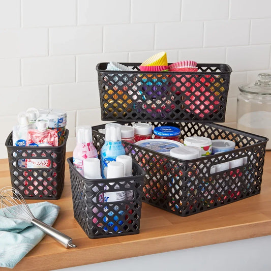 Versatile 4-Piece Home & Pantry Basket Set