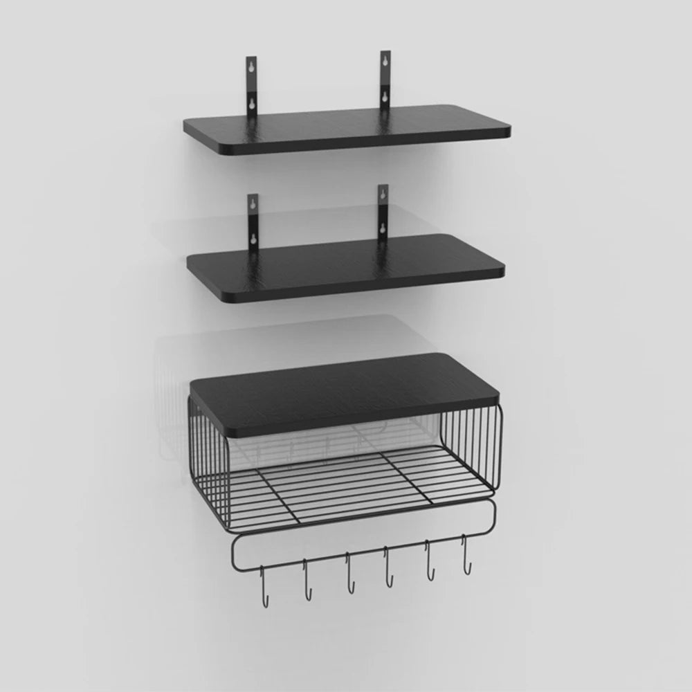 Wall Mounted Floating Shelves 3 Wood Shelves
