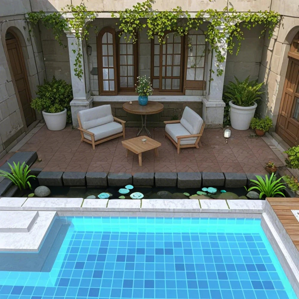 Stone Style 12" Patio Deck Tiles, DIY Tiles Outdoor and Indoor