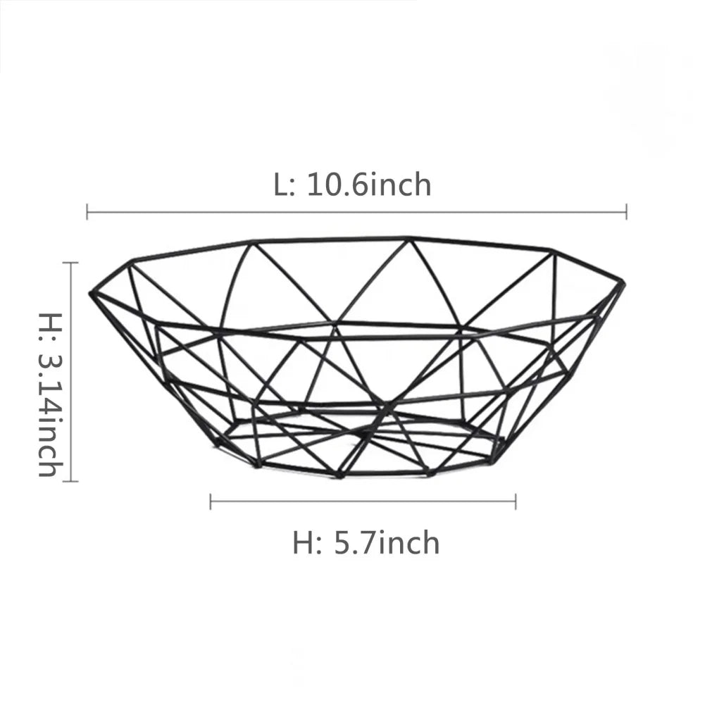 Geometric Fruit Gallery - Matte Wire Basin