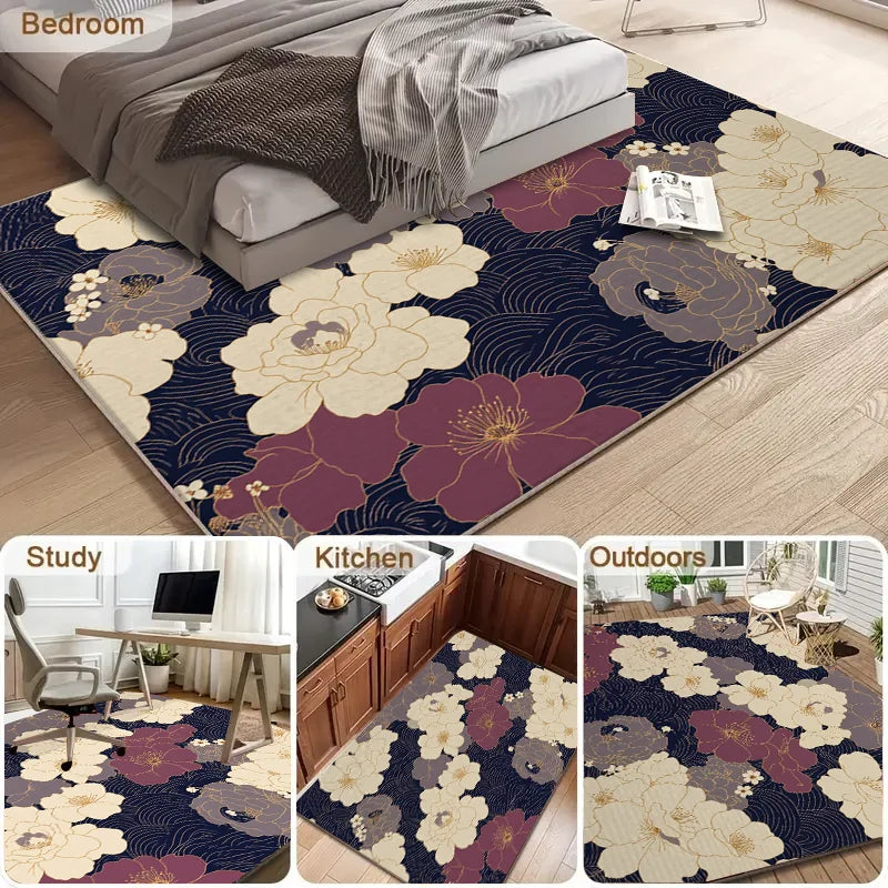 Area Rug – Non‑Slip, Washable Design Available in Multiple Designs & Sizes