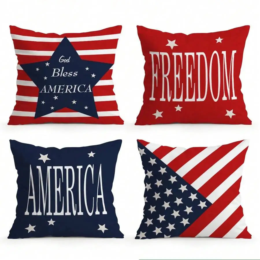 4pcs - American Patriotic Pillow Covers