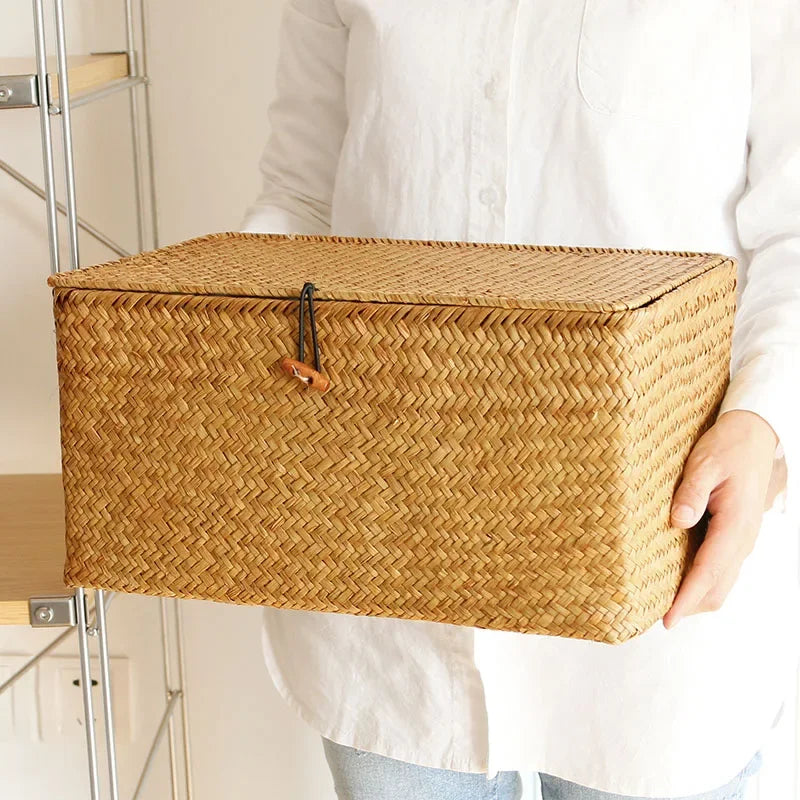 Vintage-Inspired Woven Keepsake Boxes - Storage and Organization