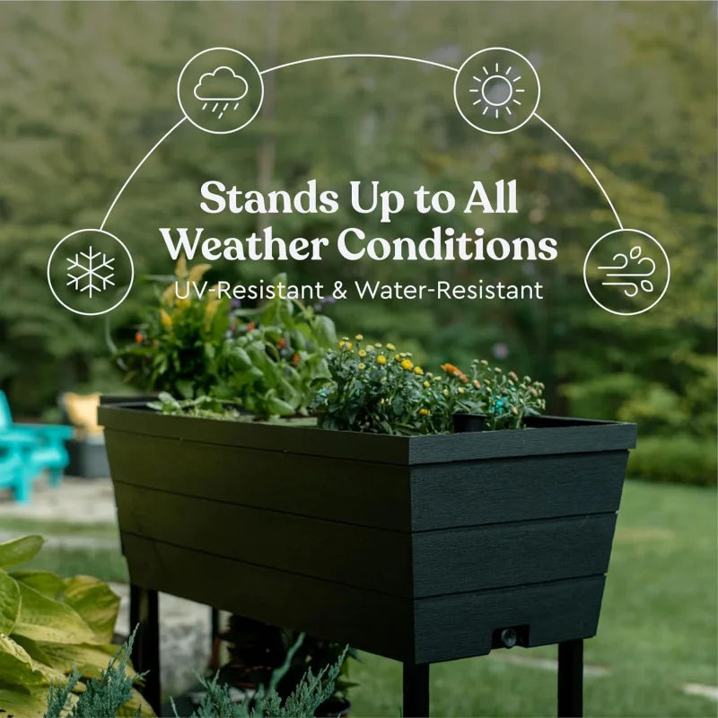 12‑Gallon Urban Bloomer Raised Garden Bed – Elevated Planter for Patios, Balconies & Backyards