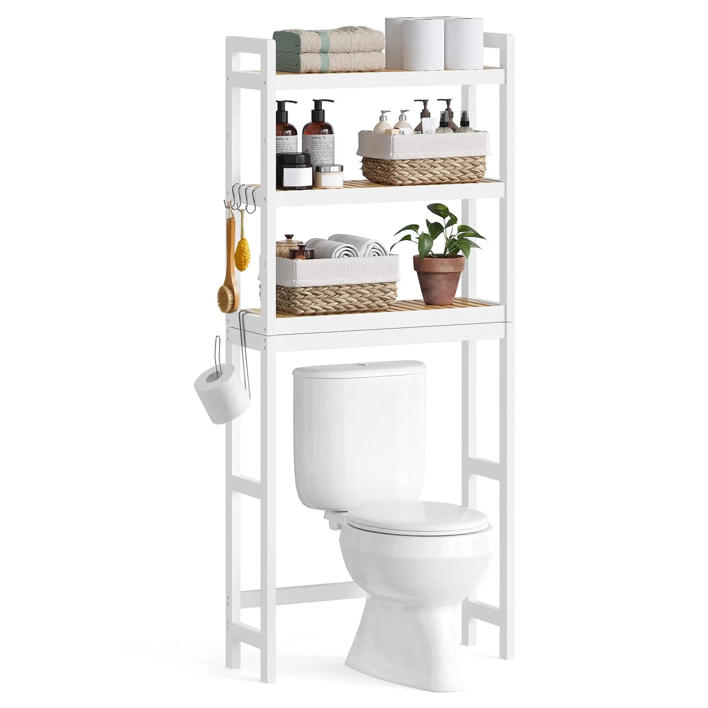 Over The Toilet Storage, 3-Tier With Adjustable Shelf