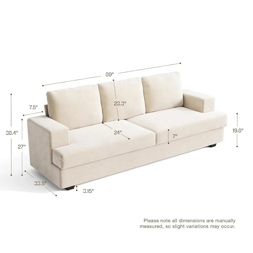 3‑Seater Sofa – Modern Upholstered Couch for Living Room Comfort